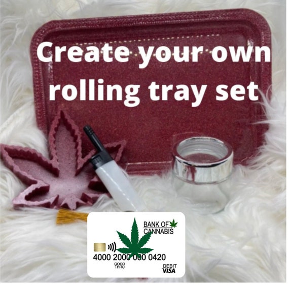 Create Your Own Rolling Tray Set Custom Rolling Tray Weed Etsy