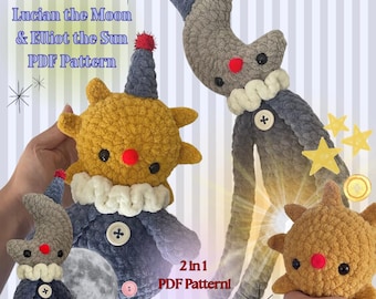 Lucian the Moon AND Elliot the Sun PDF Pattern