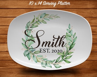 Personalized Wedding Platter, Family Name Serving Platter, Wedding Gifts, Shower gifts,  Custom Wedding Serving Platter, Bridal Shower Gift,