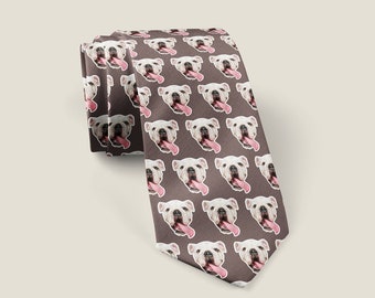 Personalized Dog Neck tie, Pets faces on a tie, Face tie, Dad gifts, Gifts from kids, Fathers day gifts, wedding gifts, Birthday gifts