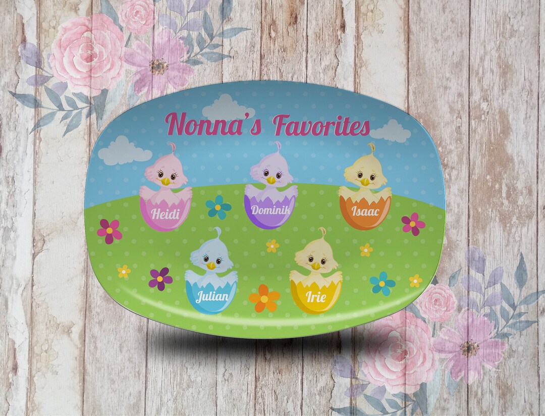 Easter Serving Platter Funny Chics Easter Plate Nonna Loves Etsy