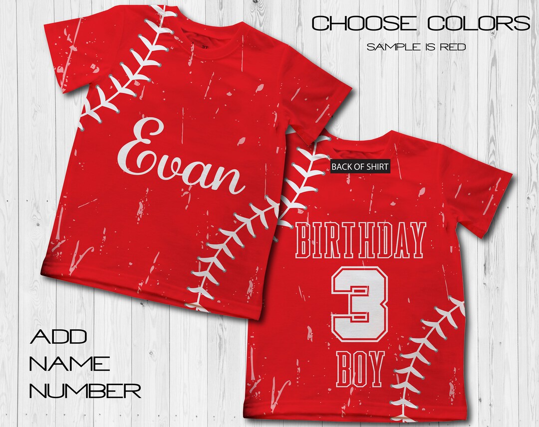 Baseball Birthday Shirt/custom Baseball Shirt/birthday Number Shirt