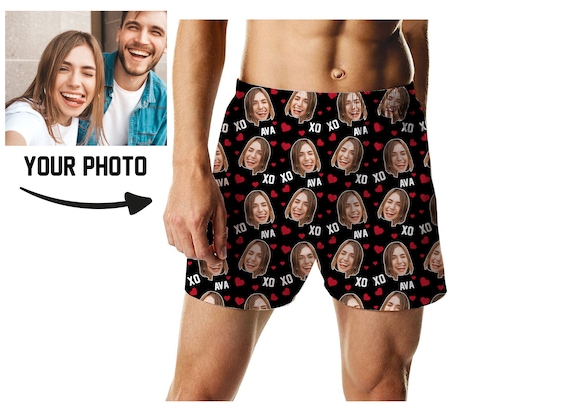 Face Boxers, Sweetheart face boxer shorts, Mens Photo Boxers, Girlfriend Face Photo Mens Boxers, Funny Face Boxers, Selfie Boxers, Fun Gifts Il_570xn