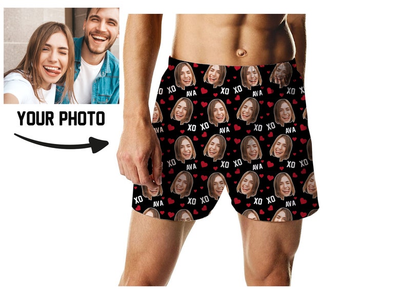 Face Boxers, Sweetheart face boxer shorts, Mens Photo Boxers, Girlfriend Face Photo Mens Boxers, Funny Face Boxers, Selfie Boxers, Fun Gifts