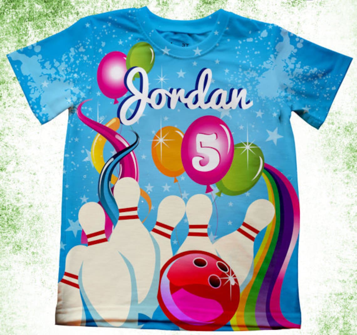 Bowling Birthday Shirt/personalized Bowling Tshirts/kids Etsy