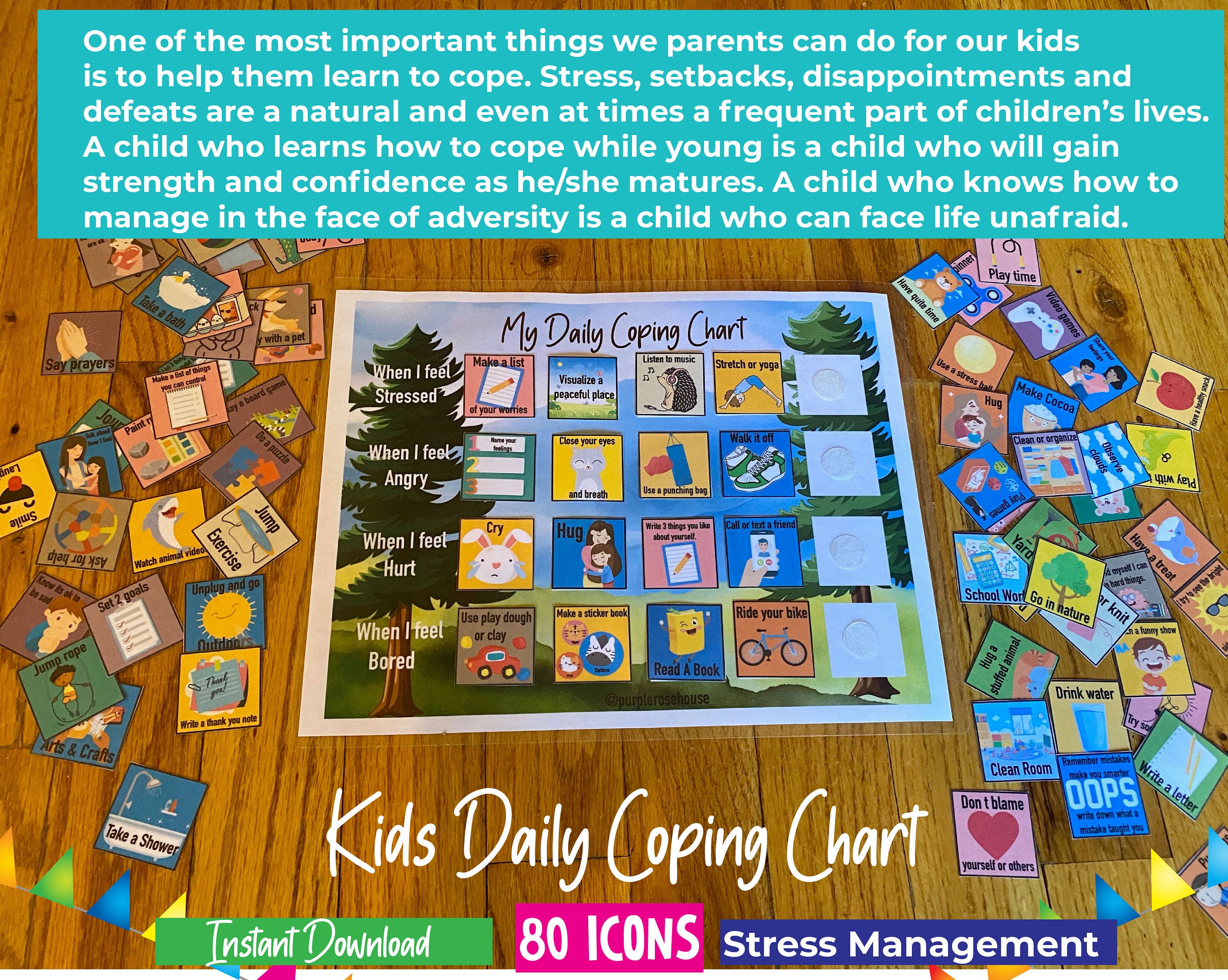 Daily Coping Chart, Home Behavior Management, Coping Skills, Homeschool ...