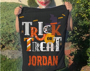 Trick or Treat candy bag/Custom Pillowcase bag/Halloween treat bag/Pillowcase candy Bag/Personalized halloween bag case/Halloween candy bag
