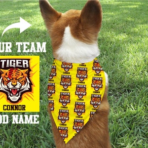 Sport Team Bandana /Pet Logo Bandana, Dog Bandana, Human Bandana, Personalized Photo Bandana, Custom Face Bandana, Dog or human Bandana