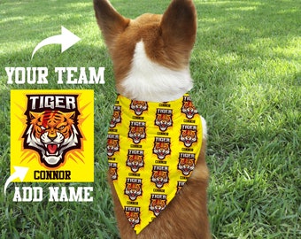 Sport Team Bandana /Pet Logo Bandana, Dog Bandana, Human Bandana, Personalized Photo Bandana, Custom Face Bandana, Dog or human Bandana