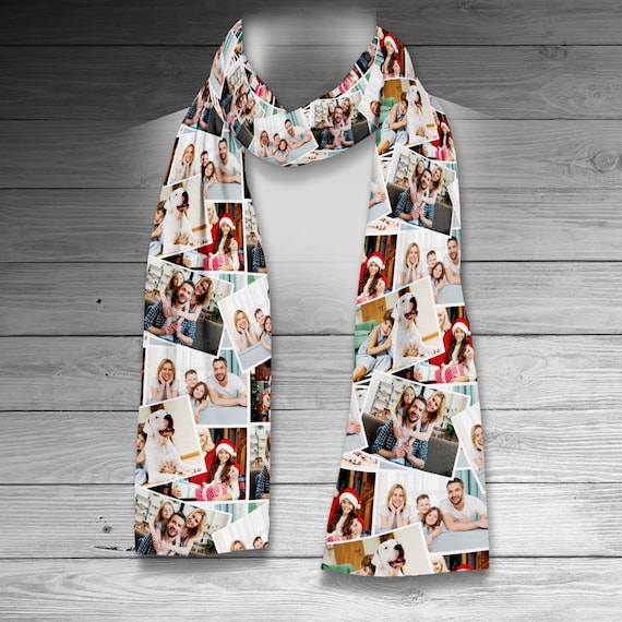 Collage Photo Scarf, Your Photos on a scarf, Women's Scarfs, Grandkids on Scarf, Family on a Scarf, Mothers Day Gifts, Memory gifts Il_570xn