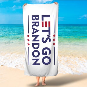 Lets go brandon beach towel/FJB towel/ Trump beach towel/Funny Joe Biden beach towels/Republican Gifts/Biden Chant/Conservative towel
