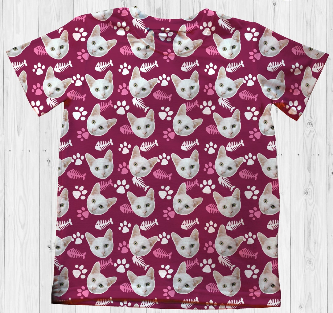 Cat Tshirts Cat Face Tshirt Faces on Shirt pet Face Tee Etsy