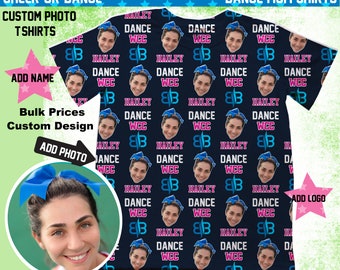 Aangepaste dans T-shirts/sport logo T-shirts/dansteam aangepaste shirts/danswedstrijd T-shirts/dans moeder uitrusting/gepersonaliseerde Cheer tshirts