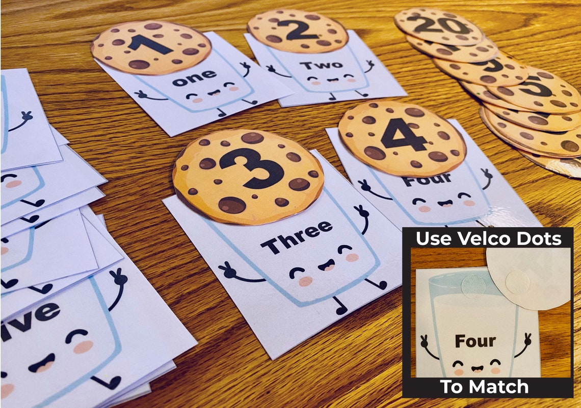 Math Matching Activity Spelling Practice Cookie Math Game Etsy
