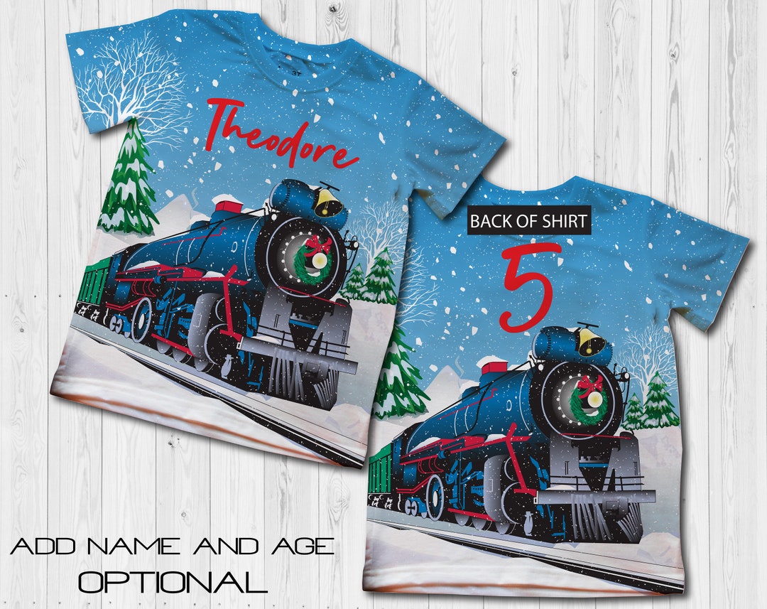 Christmas Train Girls - Ruffle Shirt
