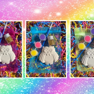 Paint Owl Craft Kit in Organza Gift Bag/Woodland Owl Paint Favor/Owl Craft Set/Paint Set-Craft Party Idea/Children’s Activity Paint/Ceramic
