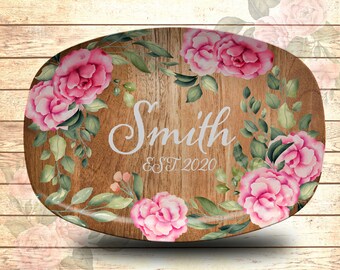 Personalized Wedding Platter, Family Name Serving Platter, Wedding Gifts, Shower gifts,  Custom Wedding Serving Platter, Bridal Shower Gift,