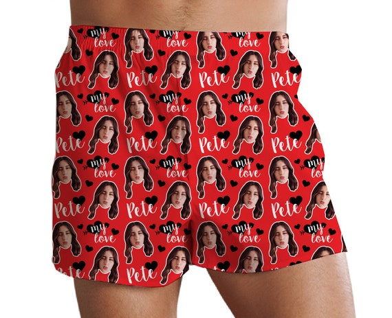 Valentines Boxers, Boyfriend Face Boxer Shorts, Mens Boxers, Girlfriend  Lips Mens Boxers, Funny Face Boxers, Selfie Boxers, Valentines Gift 