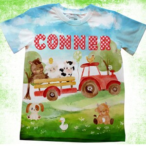 Farm Animal birthday Shirt/Personalized Farm Truck Party T-Shirts/Kids Birthday Shirts/Onesie®,Youth and Adult Shirts/ Barnyard Party