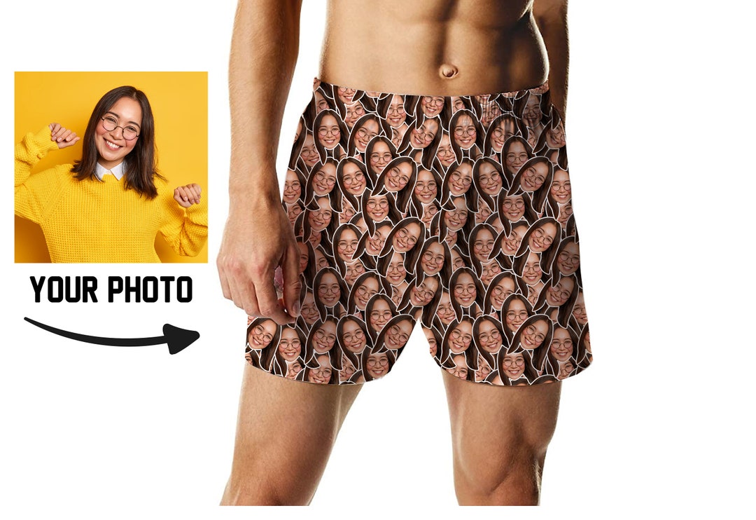 Your Face Boxers, Selfie Face Boxer Shorts, Mens Photo Boxers