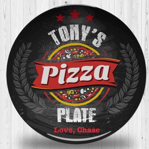 Custom Pizza Plate, Personalized Dad's Pizza Platter, BBQ Gifts, Serving Platter Gifts, Custom Serving Platter, Personalized Dad Gifts.