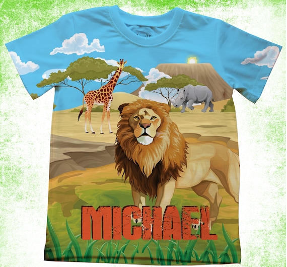 Lion birthday ShirtPersonalized Jungle T-ShirtsKids Birthday ShirtsOnesie\u00ae,Youth and Adult ShirtsFamily Safari ShirtsKing of the Jungle