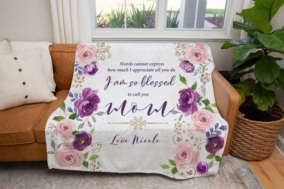 Coperta Di Flanella Per Mamma 130x150 Cm - Regalo Compleanno, Natale O Festa Della Mamma