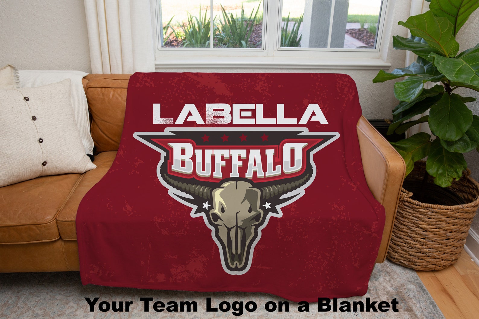 Logo Photo Blanket Sports Fleece Blanket Personalized Etsy