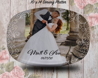 Personalized Photo Wedding Platter, Family Name Serving Platter, Wedding Gifts, Shower gifts,  Custom Wedding Serving Platter, Bridal Shower