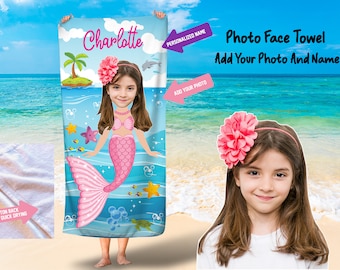 Telo Mare Personalizzato Sirena - Asciugamano 100x150 Cm Con Nome - Foto 13