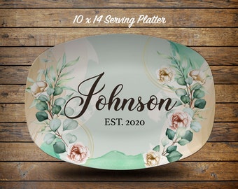 Custom Wedding Platter, Family Name Serving Platter, Wedding Gifts, Shower gifts,  Custom Wedding Serving Platter, Bridal Shower Gift,