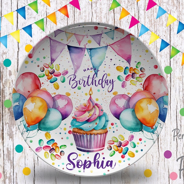 Happy Birthday Plate Etsy