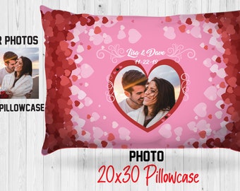 Valentinstag Foto Kissenbezug, Sie Gesicht auf einem Kissenbezug, Spaß Geschenke, Haustier Kissenbezug, benutzerdefinierte Foto Kissenbezug, 20 x 30 Standard Kissenbezug