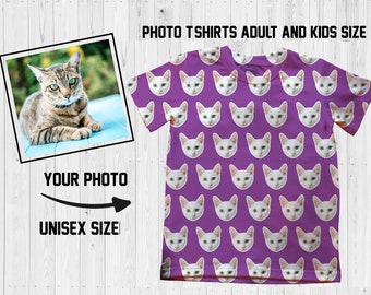 Gezicht T-shirts, Huisdier Gezicht T-shirt, Gezichten Op Shirt, Huisdier Gezicht Tee, Gepersonaliseerde Huisdier Foto Cadeau, Aangepast Gezicht T-shirts, Gepersonaliseerde Gezicht Shirts