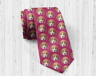 Personalized Dog Neck tie, Pets faces on a tie, Face tie, Dad gifts, Gifts from kids, Fathers day gifts, wedding gifts, Birthday gifts