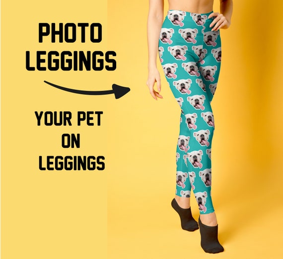 Face Pet Leggings, Custom Photo Leggings, Personalized Leggings