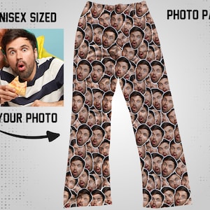 Face Pants, Custom Photo Pajama Pants, Pets Face Pants, Funny Face Pants, Personalized Pet Gift, Custom Face Print Pajamas, Humans or Pets