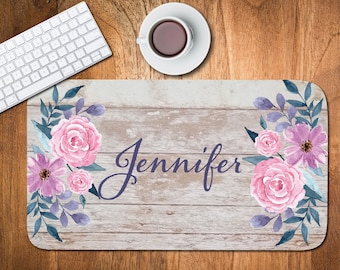 Personalized Desk Mat, Personalized Desk Cushion Pad, Custom Desk Pad, Monogrammed Desk Blotter Mat, Mouse Pad, Farmhouse Decor