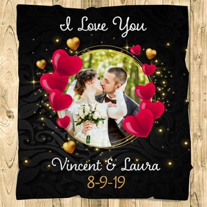 Mantas de pareja, manta de novio, regalo de boda, manta de la pareja de fotos personalizada, manta de aniversario, manta de novia