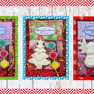 Christmas School Class Gift/Christmas Ceramic Holiday Craft /Paint Ceramics Christmas Class Gift/School Gift/Plaster Party Paint your own