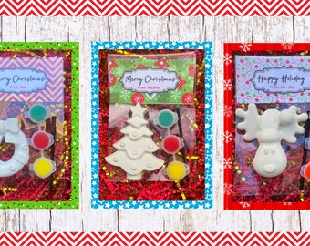 Christmas School Class Gift/Christmas Ceramic Holiday Craft /Paint Ceramics Christmas Class Gift/School Gift/Plaster Party Paint your own