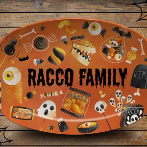 Halloween Candy Platter/Funny Halloween Platter/ Halloween Feet Plate/Halloween Platter/Halloween Candy Tray Halloween Family Name Tray