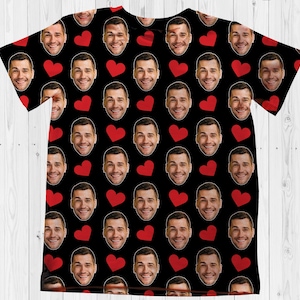 Boyfriend T-shirts, Pet Photo T-shirt, Face Shirt ,Pet Face Tee, Personalized Pet Photo Gift, Custom Face T-shirts, Personalized Face Shirts