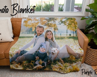 Custom Family Photo blanket, Fleece blanket, Personalized Photo blanket, Family Photo Blanket, Pet blankets,Sherpa Blanket, Free Shipping,