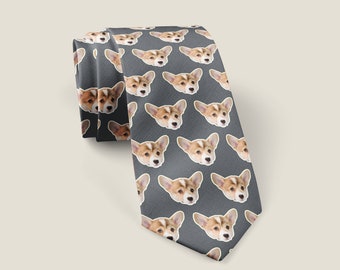 Personalized Photo Neck tie, Pets/faces on a tie, Face tie, Dad gifts, Gifts from kids, Fathers day gifts