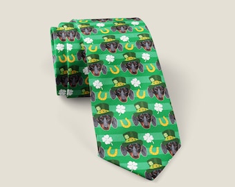 St. Patricks Day Tie, Personalized Photo Neck Tie, St. Patty Day Tie, Pet Tie, Face Tie, Dad gifts, Gifts from kids, Fathers day gifts