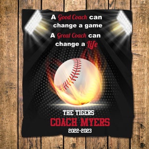 Baseball Coach Blanket/Team Sports Blanket/Coach Sport Blanket/Stadium Blanket/Personalized Baseball Gift For Coach/Boys Sports Gifts/Team