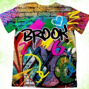 Graffiti Birthday shirt/Grunge Party T-shirt/Graffiti Birthday Party/Street Art T-Shirt/Spray Paint Party/Graffiti Hip Hop shirt/Gift