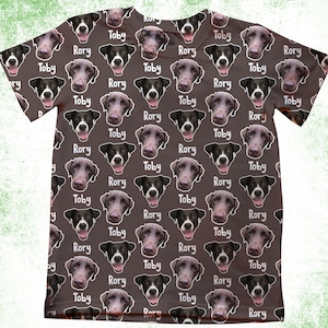 Pets Face T-shirts, Pet Face T-shirt, Faces On Shirt, Personalized Kids Photo Gift, Custom Face T-shirts, Personalized Face Shirts,Kids size
