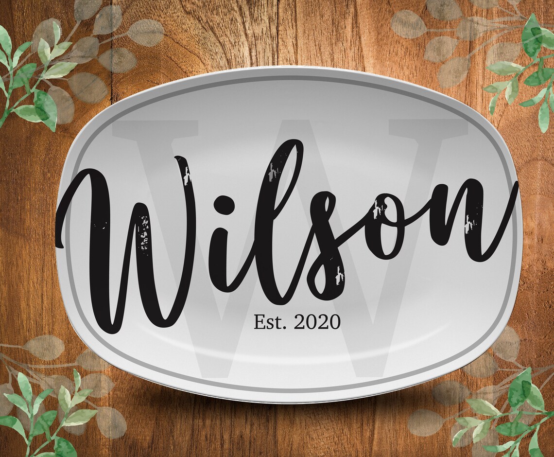 Family Name Serving Platter Personalized Name Platter Etsy